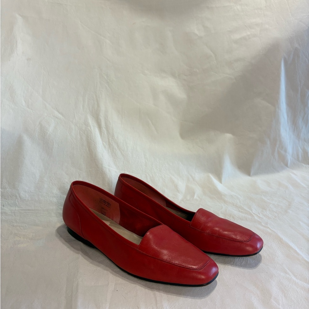 Red Leather Loafers for Women - Enzo Angiolini size 8 N
